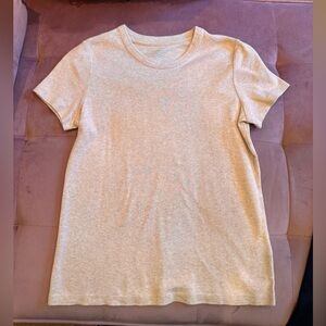 Lands' End Heather Cream Short Sleeve Tee